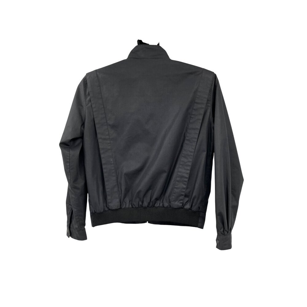 Vintage Member’s Only Jacket Juniors 7/8 Black Zip Padded Hong Kong 80s Used - Picture 2 of 16